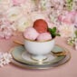 Augarten White Ice Cream Bowl with Gold Rim