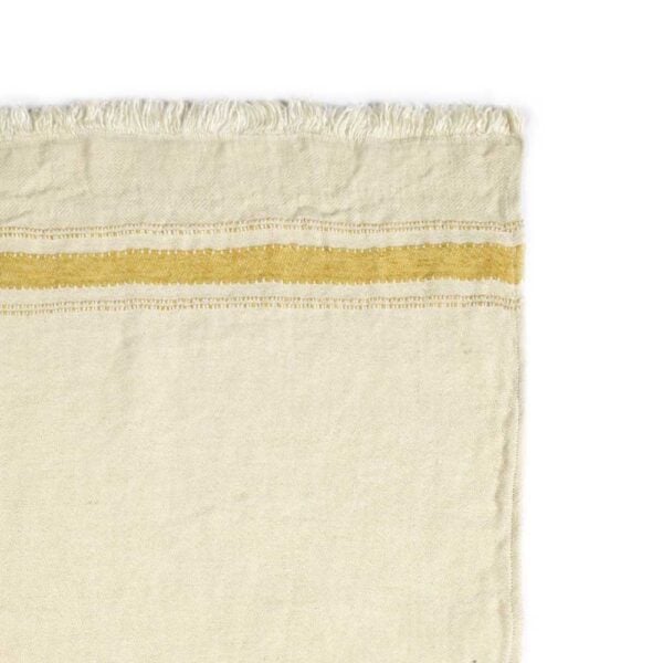 Libeco Belgian Towel Fouta Mustard Stripe Libeco Belgian Towel Fouta Mustard Stripe