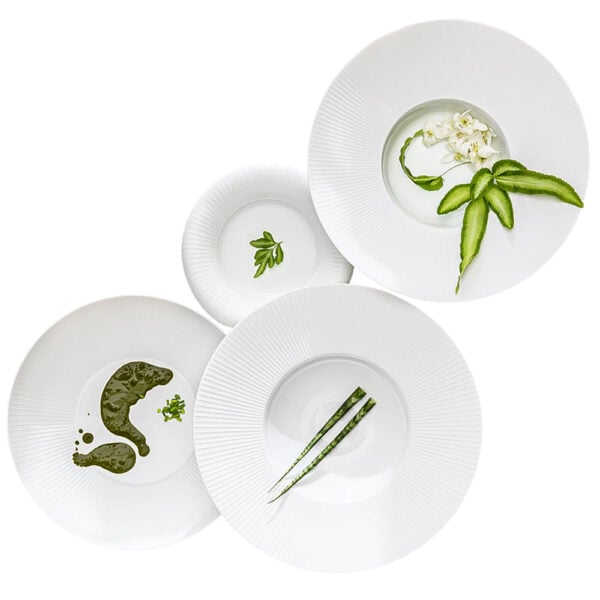 J.L Coquet Boléro Satin White Dinnerware, Handcrafted Limoges Porcelain Dinnerware J.L Coquet Boléro Satin White Dinnerware, Handcrafted Limoges Porcelain Dinnerware