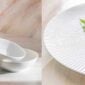 J.L Coquet Boléro Satin White Dinnerware, Handcrafted Limoges Porcelain Dinnerware
