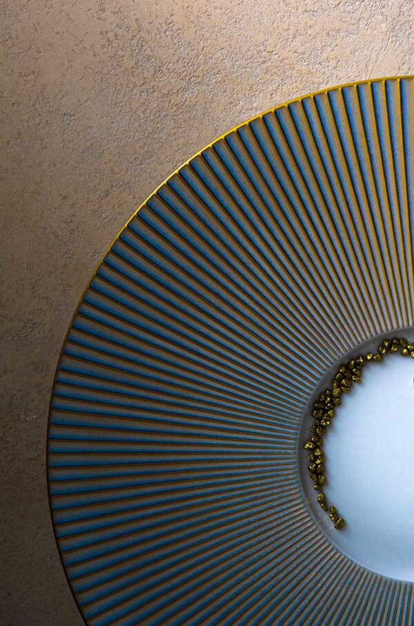 J.L Coquet Boléro Blue Irisé Dinnerware, Handcrafted Limoges Porcelain Dinnerware