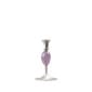 E.R. Butler Biedermeier Satin Silver Candlestick no. 203 with Amethyst Egg