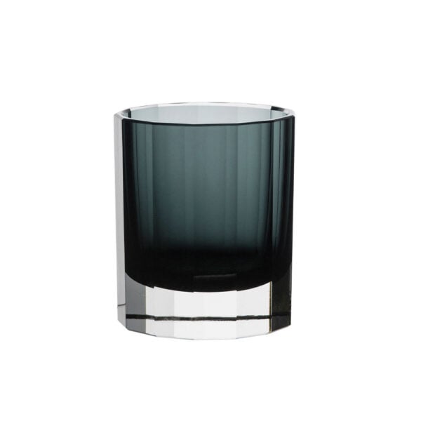Artel Faceted Double Old Fashioned Smoke Artel Faceted Double Old Fashioned Smoke, hand-blown colorful glassware