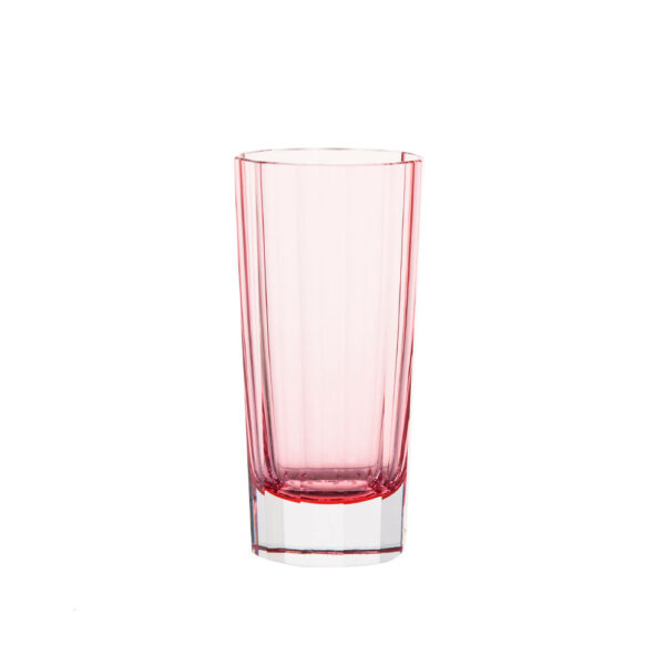 Artel Faceted Highball Rose Artel Faceted Highball Rose, hand-blown colorful glassware