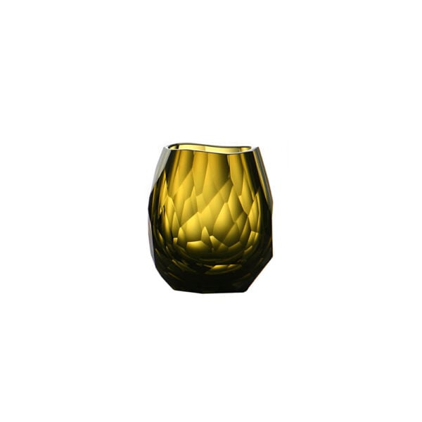 Artel Glacier Vodka Olive, hand-blown hand-cut colorful glassware