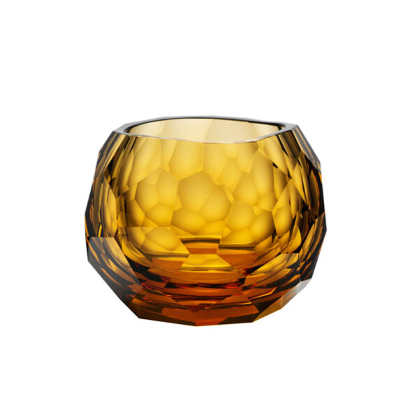 Artel Glacier Double Old Fashioned Amber, hand-blown colorful glassware