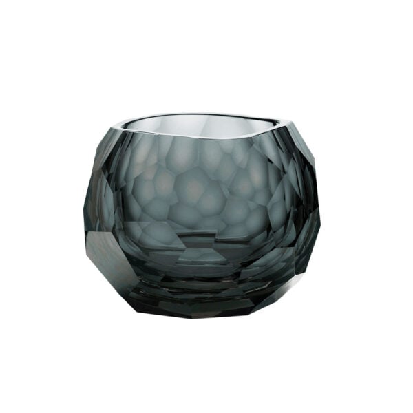 Artel Glacier Double Old Fashioned Smoke, hand-blown hand-cut colorful glassware