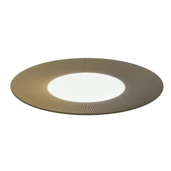 J.L Coquet Boléro Brown Irisé Charger J.L Coquet Boléro Brown Irisé Charger, Handcrafted Limoges Porcelain Dinnerware