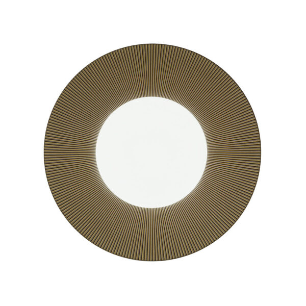 J.L Coquet Boléro Brown Irisé Dessert Plate, Handcrafted Limoges Porcelain Dinnerware