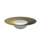 J.L Coquet Boléro Brown Irisé Rim Soup Plate Large, Handcrafted Limoges Porcelain Dinnerware