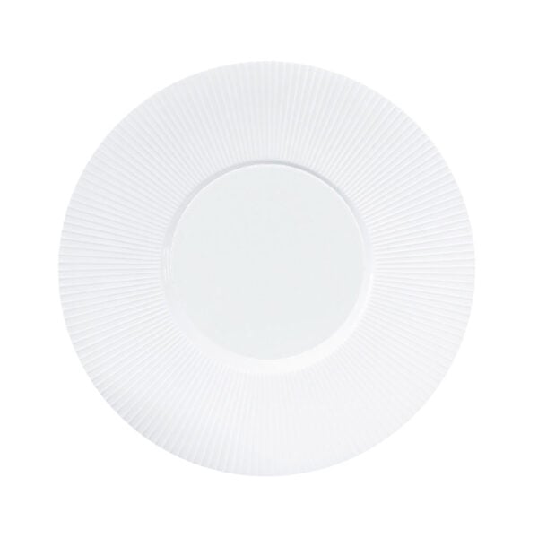 J.L Coquet Boléro Satin White Pasta Plate Medium J.L Coquet Boléro Satin White Pasta Plate Medium, Handcrafted Limoges Porcelain Dinnerware