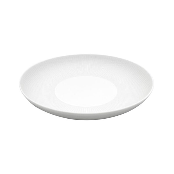J.L Coquet Boléro Satin White Pasta Plate Medium J.L Coquet Boléro Satin White Pasta Plate Medium, Handcrafted Limoges Porcelain Dinnerware