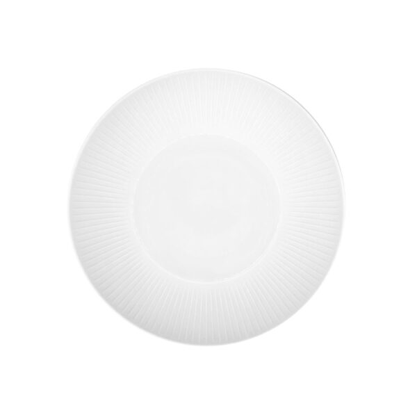 J.L Coquet Boléro Satin White Salad Bowl Large J.L Coquet Boléro Satin White Salad Bowl Large, Handcrafted Limoges Porcelain Dinnerware