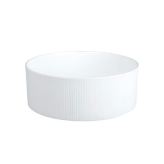 J.L Coquet Boléro Satin White Salad Serving Bowl Small, Handcrafted Limoges Porcelain Dinnerware