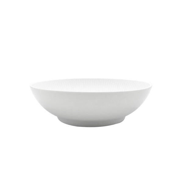 J.L Coquet Boléro Satin White Salad Bowl Large J.L Coquet Boléro Satin White Salad Bowl Large, Handcrafted Limoges Porcelain Dinnerware