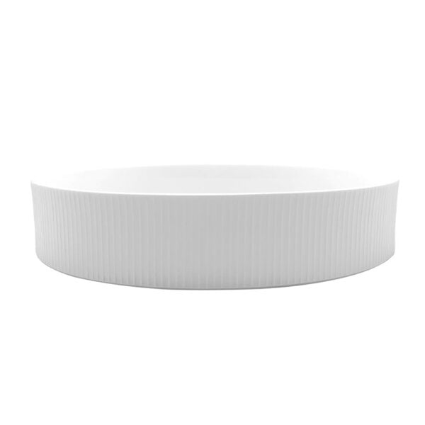 J.L Coquet Boléro Satin White Dish Large J.L Coquet Boléro Satin White Dish Large, Handcrafted Limoges Porcelain Dinnerware