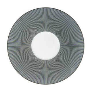 J.L Coquet Boléro Blue Irisé Mise en Bouche Plate, Handcrafted Limoges Porcelain Dinnerware