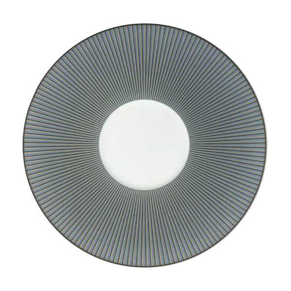 J.L Coquet Boléro Blue Irisé Mise en Bouche Plate, Handcrafted Limoges Porcelain Dinnerware