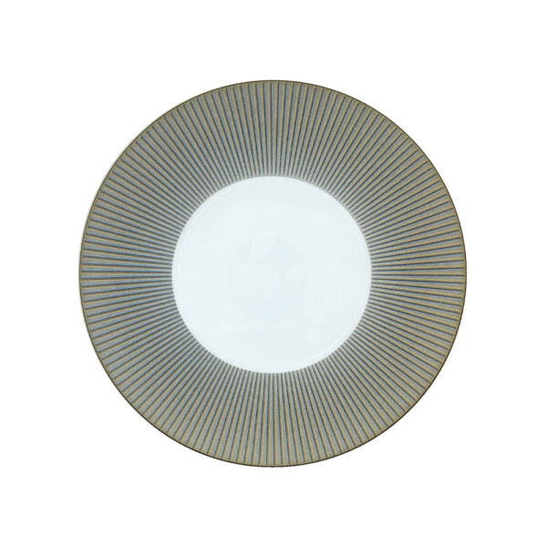 J.L Coquet Boléro Blue Irisé Dessert Plate, Handcrafted Limoges Porcelain Dinnerware