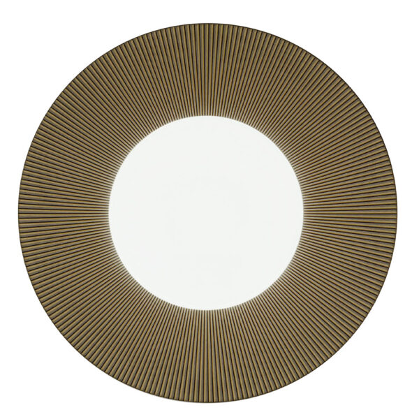 J.L Coquet Boléro Brown Irisé Charger J.L Coquet Boléro Brown Irisé Charger, Handcrafted Limoges Porcelain Dinnerware