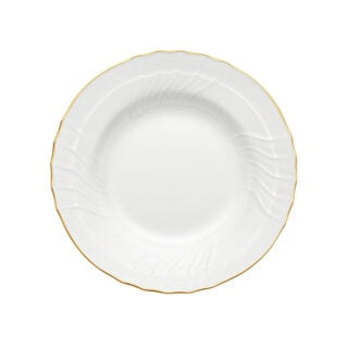 Ginori 1735 Corona Gold Rimmed Soup Plate at Kneen & Co