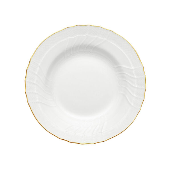 Ginori 1735 Corona Gold Rimmed Soup Plate at Kneen & Co