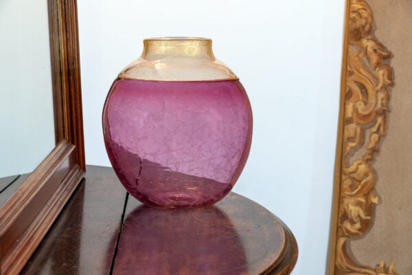 Giberto Venezia Coralla Ruby and Gold Vase