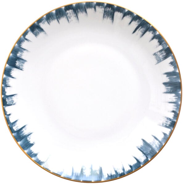 IRIS_PRESENTATION_IRIS_TWO_1000x1000 Marie Daage | Iris Coupe Dinner Plate in Bleu Ardoise | Kneen & Co