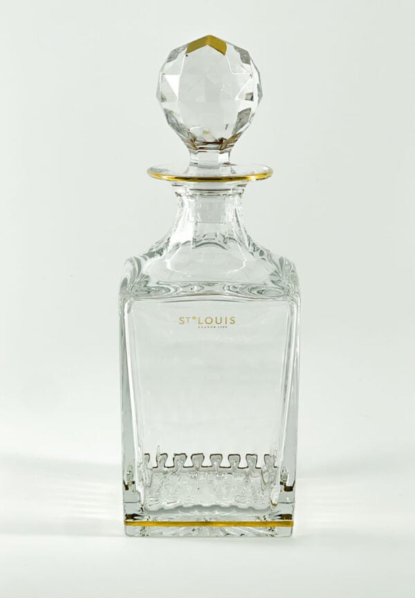 Saint-Louis Apollo Gold Rim Decanter | Kneen & Co