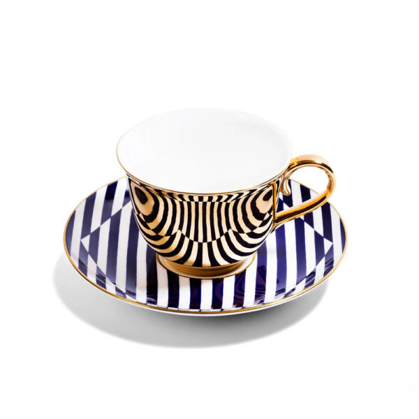 RBPW0001-B_RBRTG-B_RichardBrendon_SuperstripeTeacup_Saucer_Gold_Web2023 Richard Brendon Superstripe Reflect Gold Teacup and Saucer
