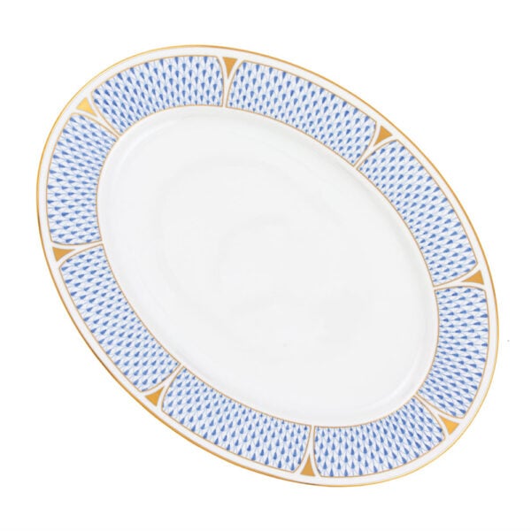 Herend Art Deco Blue Oval Platter | Kneen & Co