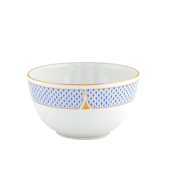 VHNKB-02362-0-00-Rim-Bowl-Art-Deco-Blue-Herend Herend Art Deco Blue Rim Bowl | Kneen & Co