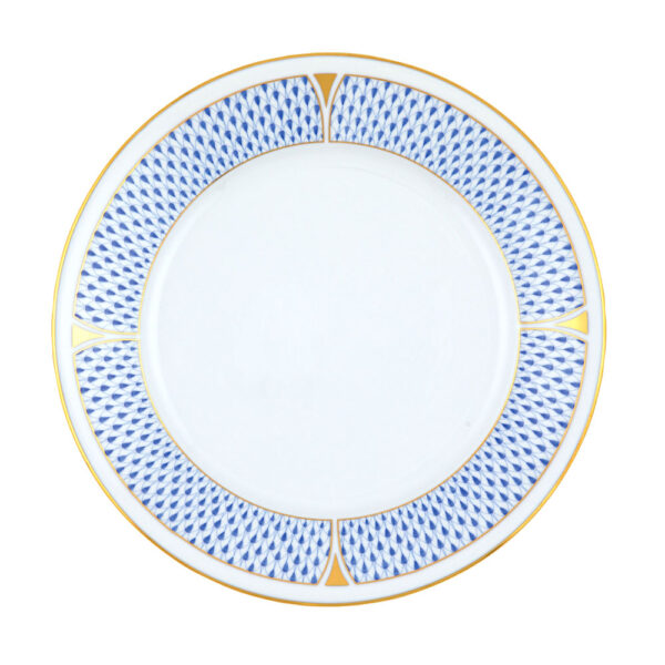 VHNKB-02524-0-00-Dinner-Plate-Art-Deco-Blue-Herend Herend Art Deco Blue Dinner Plate | Kneen & Co