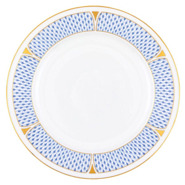 Herend Art Deco Blue Service Plate| Kneen & Co