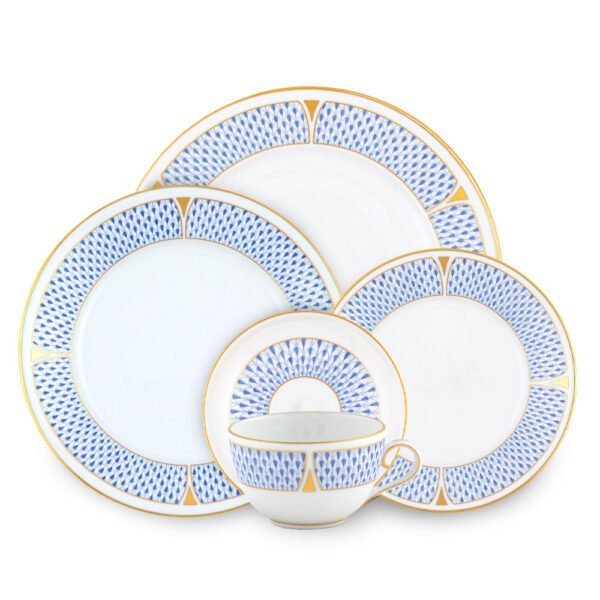 VHNKB_Art-Deco-Blue-Herend Herend Art Deco Blue Dinnerware | Kneen & Co