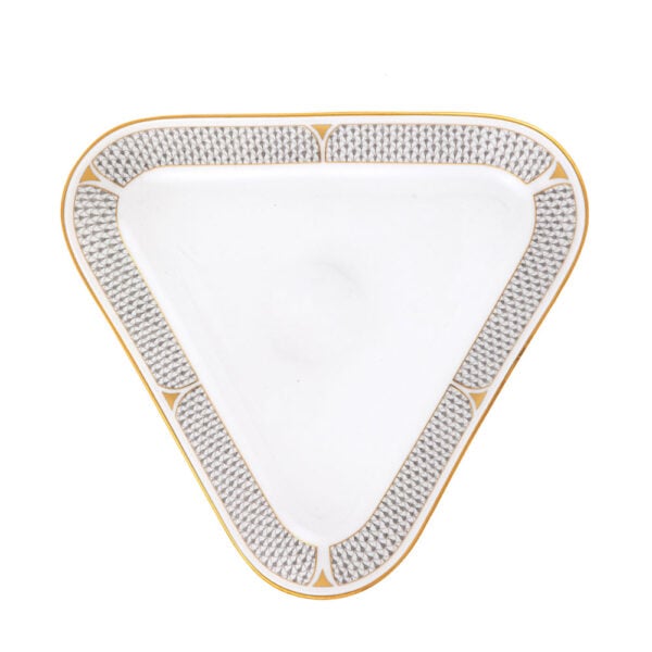 VHNKG-02191-0-00_Triangle-Dish-Art-Deco-Grey-Herend Herend Art Deco Gray Dinnerware | Kneen & Co