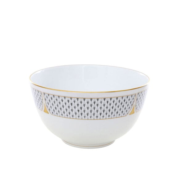 VHNKG-02362-0-00_Round-Bowl-Art-Deco-Grey-Herend Herend Art Deco Gray Dinnerware | Kneen & Co
