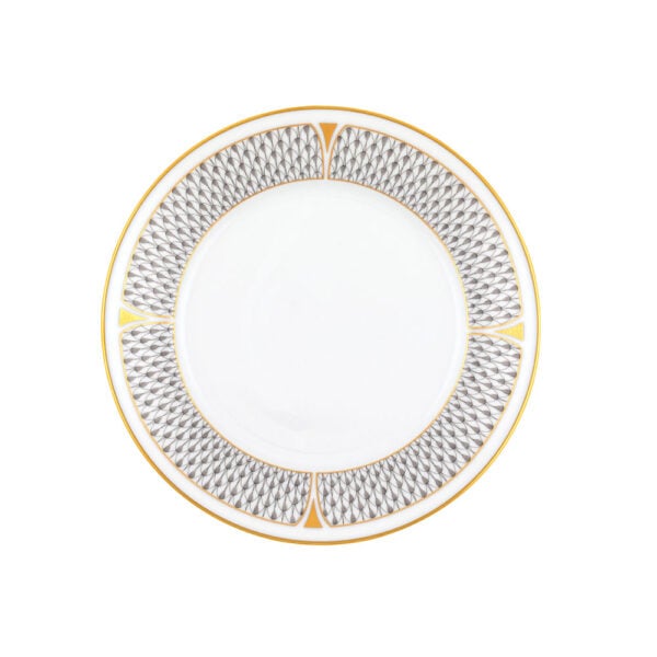 VHNKG-02518-0-00-Salad-Plate-Art-Deco-Grey-Herend Herend Art Deco Gray Dinnerware | Kneen & Co