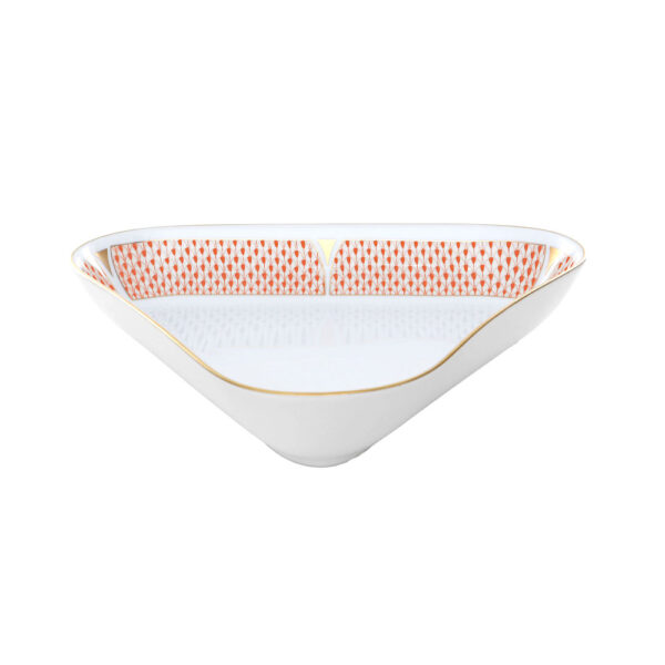 VHNKH-02191-0-00-Triangle-Dish-Art-deco-Rust-Herend Herend Art Deco Rust | Kneen & Co