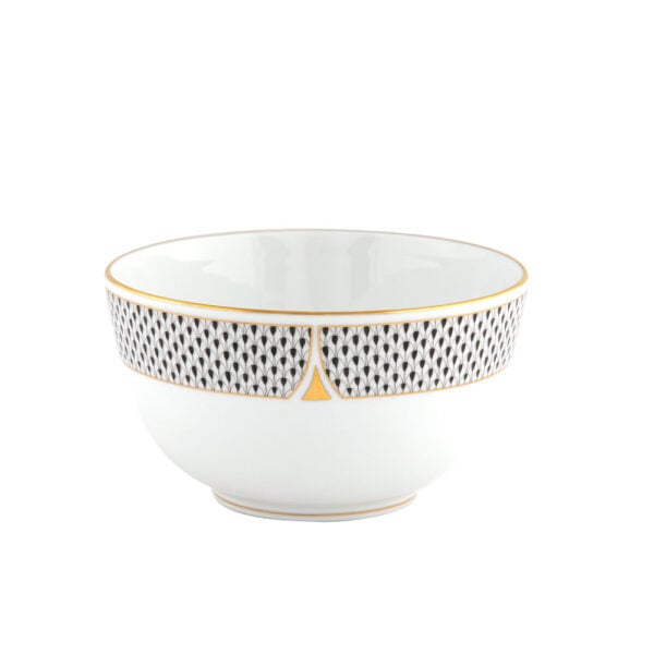 VHNKN-02362-0-00-Round-Bowl-Art-Deco-Black-Herend Herend Art Deco Black Dinnerware | Kneen & Co