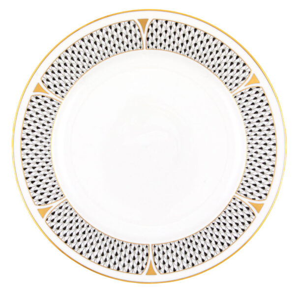 VHNKN-02527-0-00-Service-Plate-Art-Deco-Black-Herend Herend Art Deco Black Dinnerware | Kneen & Co