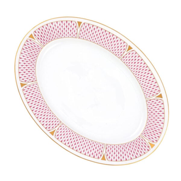 VHNKP102102-0-00-Platter-Art-Deco-Raspberry-Herend Herend Art Deco Raspberry | Kneen & Co