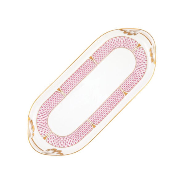 VHNKP102436-0-00-Sandwich-Tray-Art-Deco-Raspberry-Herend Herend Art Deco Raspberry | Kneen & Co