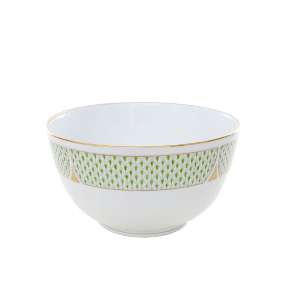 VHNKV202362-0-00-Round-Bowl-Art-Deco-Green-Herend Herend Art Deco Green Dinnerware | Kneen & Co