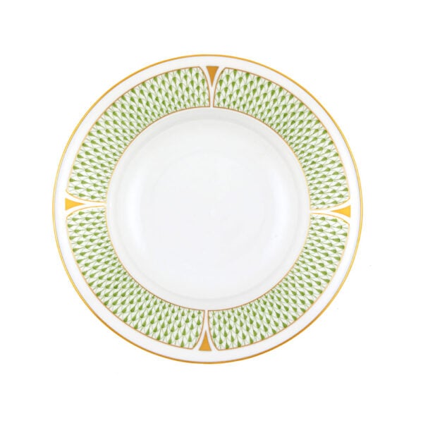 VHNKV202505-0-00-Rim-Soup-Art-Deco-Green-Herend Herend Art Deco Green Dinnerware | Kneen & Co