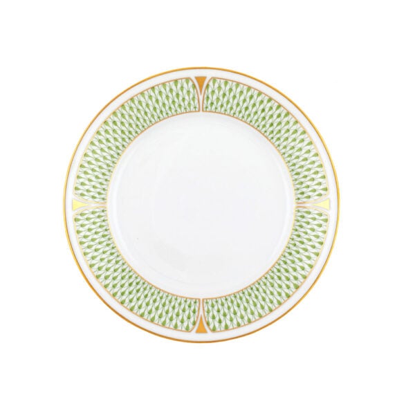 VHNKV202518-0-00-Salad-Plate-Art-Deco-Green-Herend Herend Art Deco Green Dinnerware | Kneen & Co