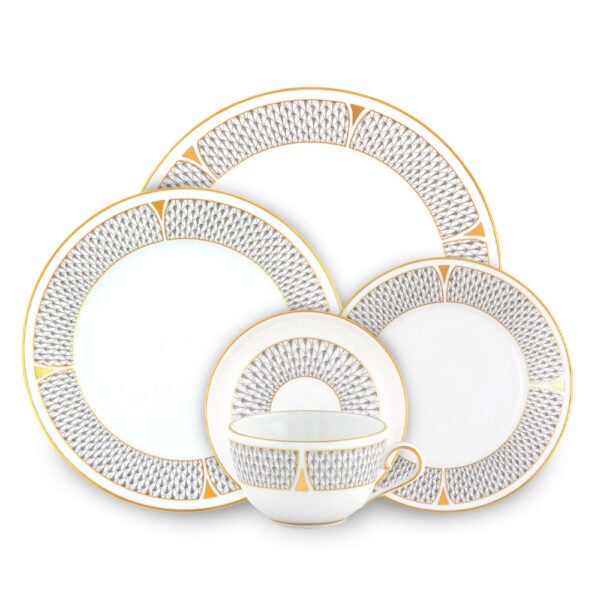 Herend Art Deco Gray Dinnerware | Kneen & Co