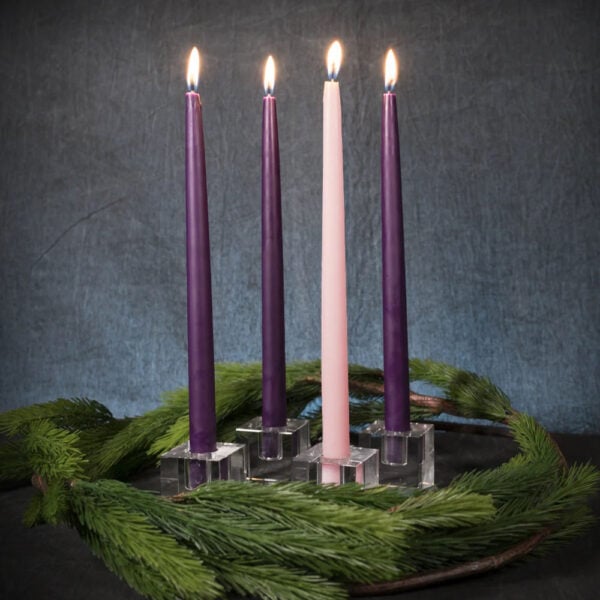 Advent-Taper-Set-(-X3-Eggplant : X1-Petal-Pink)_MOOD_ Creative Candles Advent Taper Refills | Kneen & Co