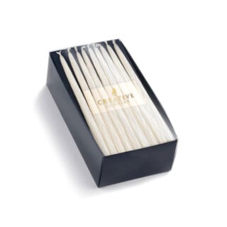 Creative Candles Chanukah Taper Candles in Ivory | Kneen & Co