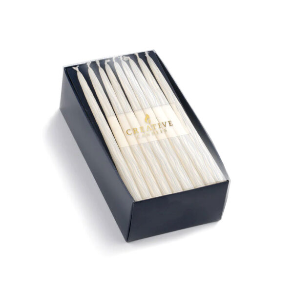 Creative Candles Chanukah Taper Candles in Ivory | Kneen & Co